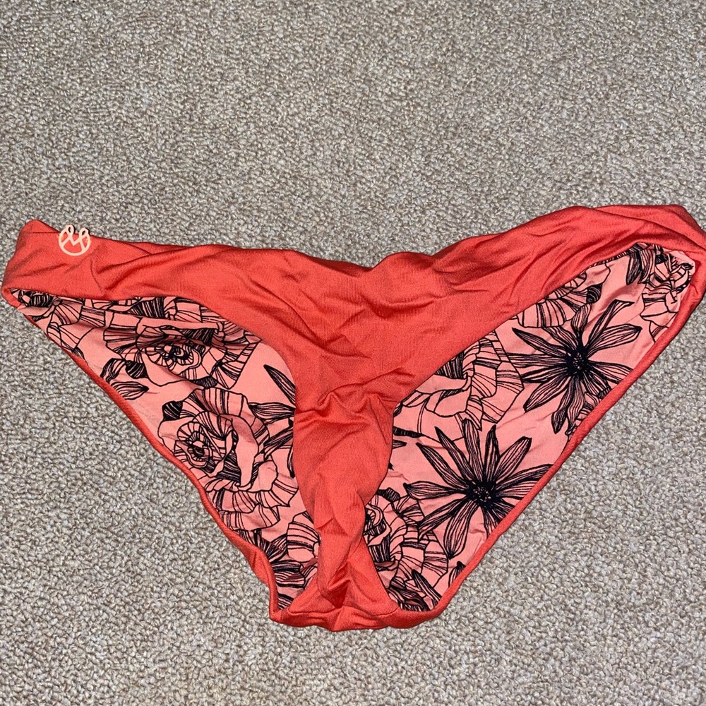Maaji Coral Floral Reversible Bikini bottom